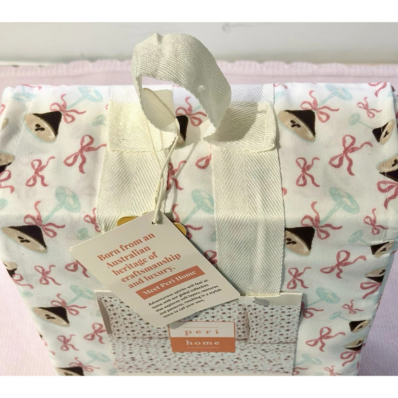 Espresso Martini White Pink Ribbon Bow Coquette Bedding 4pc Sheet Set Size FULL - Picture 3 of 3